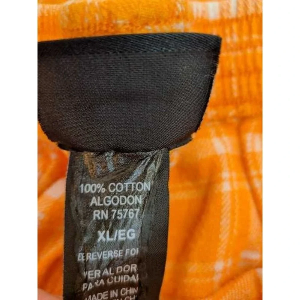 Concepts Sport Orange Plaid Pajama Pants Tennessee Volunteers T Logo XL